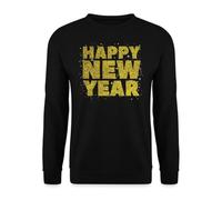 Unibly Happy New Year Confetti Fuochi d'artificio | Capodanno Natale maglione Xmas, Nero , 3XL