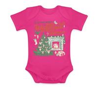 Unibly It's the most wonderful time caminetto albero regalo | Natale Natale X-Mas Baby Body, Colore: rosa., 3 mesi