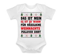Unibly Questo è il mio troppo caldo per brutto maglione bastone di zucchero albero di Natale | Natale Natale Natale X-Mas Baby Body, bianco, 6 mesi