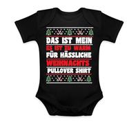 Unibly Questo è il mio troppo caldo per brutto maglione bastone di zucchero albero di Natale | Natale Natale Natale X-Mas Baby Body, Nero , 6 mesi