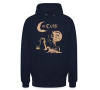 Unibly The Cure Cat Moon Lover - Felpa con cappuccio, blu navy, M