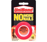 Unibond Doppio Lato Permanente MOUNTING TAPE 19mm X 1.5M 120kg Rosso N Più Nails