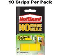 UniBond Doppio Lato Rimovibile Montaggio Strisce 10x Adesivo Scheda Fissatore (