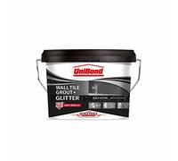 UniBond - Malta per fughe da parete, colore nero, con glitter argentati, adatta direttamente per l'uso, utilizzabile in tutti gli interni, tripla protezione della muffa, 1 secchio da 1,38 kg