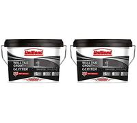 UniBond - Malta per fughe da parete, colore nero, con glitter argentati, adatta direttamente per l'uso, utilizzabile in tutti gli interni, protezione da muffa, 2 secchi da 1,38 kg