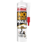 UniBond No More Nails, adesivo trasparente per costruzioni, per tutti i materiali, adesivo ad alta resistenza per incollaggio, trasparente, cartuccia da 290 g