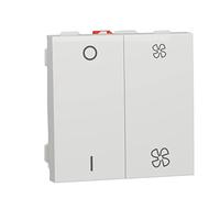 Unica - Comando VMC - ON/OFF + 2 velocità - 10 A - 2 mod - Bianco - Meca unica