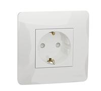 Unica - Presa 2P+T - DE - Morsettiera a vite, colore: Bianco