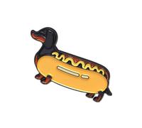 Unica spilla a forma di hamburger e hot dog, accessorio per abiti alla moda, artigianato di robusti materiali in lega di zinco, Misura unica, come descritto