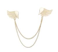 Unica spilla ad ali con chiusura ad ago, elegante per abiti e abbigliamento quotidiano da lavoro, colletto in lega di zinco, cravatta con design alla moda, accessorio alla moda versatile per abiti