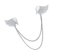 Unica spilla ad ali con chiusura ad ago, elegante per abiti e abbigliamento quotidiano da lavoro, colletto in lega di zinco, cravatta con design alla moda, accessorio alla moda versatile per abiti