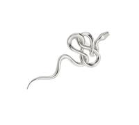 Unica spilla dorata a forma di serpente che simboleggia forza ed elegante accessorio alla moda per feste o riunioni di lavoro, gioielli della cultura del serpente, Misura unica, come descritto