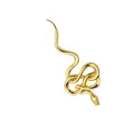 Unica spilla dorata a forma di serpente che simboleggia forza ed elegante accessorio alla moda per feste o riunioni di lavoro, gioielli della cultura del serpente, Misura unica, come descritto