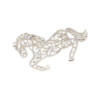 Unica Spilla in Metallo Cavallo Abbigliamento Monili Accessorio di Moda Lega Texture Suitablle Per Camicie E Zaino Deocrating Metallo Spilla Gioielli, Misura unica, come descritto