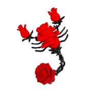 Unica spilla vintage a forma di rosa scorpioni retrò in lega a goccia olio opera d'arte audace stili antichi pin accessorio per l'uso quotidiano audace spilla gotica dichiarazione, Misura unica, come