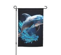 Unica stampa 3D delfino 30,5 x 45,7 cm portico tutte le stagioni bandiere all'aperto decorazione cortile bandiera patio decorazione cortile