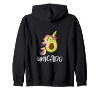 Unicado - Avocado and Unicorn Lover Felpa con Cappuccio