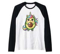 Unicado - Avocado and Unicorn Lover Maglia con Maniche Raglan