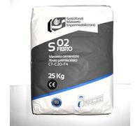 Unicalce Premier S 02 FIBRO -Massetto cementizio premiscelato fibrorinforzato con Fibre in Polietilene da 6mm per interni ed esterni -Grigio-Kg 25