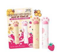 UNICAT - Cat Paw Lip Balm Set Honey + Strawberry 1 set