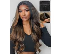 UNICE Bye Bye Knots Parrucca Onda del Corpo 7x5 Pre Cut HD Lace Front Parrucche Capelli Umani con Elastico Coulisse Balayage Marrone Glueless Parrucca Pre pizzicata Nodi sbiancati Attaccatura dei