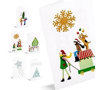 UNICEF - Confezione da 10 biglietti di Natale, illustrazioni