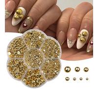 Uniche mezze perle accessori per il fascino delle unghie con unghie uniche, decorazione fai da te per belle donne