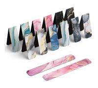 Uniclife 12 pezzi segnalibro magnetico, segnalibri per le donne, segni di libro magnetico per gli amanti dei libri, clip marcatori libro per lettori insegnanti adulti e uomini, modelli unici di marmo