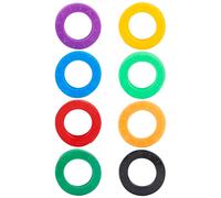 Uniclife 24 Confezioni 2 cm Copri Chiavi Colorati Rotondi Protezioni per Chiavi Identificatrici Marcatori per Piccole Chiavi di Casa Rotonde e Piatte (non Adatte a Chiavi di Forma Dispari), 8 Colori