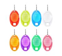 Uniclife 24 Pezzi Targhette Portachiavi Ovali Etichette Chiavi Colorate in Plastica Resistente con Etichette in Carta Rigida Finestre Trasparenti e Anelli Divisori Identificatori di Oggetti, 8 Colori