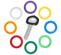 Uniclife 36 Pack 2,3 cm Cappucci per piccole chiavi di casa Protettori rotonde Copri chiavi Identificatori, piatti (non adatti a chiavi quadrate o di forma dispari), 9 colori
