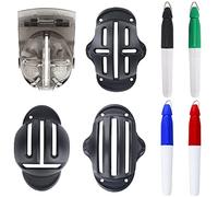 Uniclife Golf Ball Liner Tri-Line Golf Alignment Kit con pennarello, Triple Track Putter Stencil Accessori morsetto a molla Ball Marking Tools