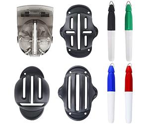 Uniclife Golf Ball Liner Tri-Line Golf Alignment Kit con pennarello, Triple Track Putter Stencil Accessori morsetto a molla Ball Marking Tools