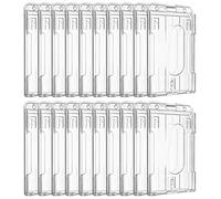 Uniclife Portabadge Verticale a 2 Carte con Slot per Pollice Custodia Rigida Trasparente per PC Proteggi per Ufficio Scuola ID Carte di Credito Licenze Pass, Confezione da 20