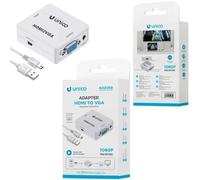 UNICO ADATTATORE CONVERTITORE DA HDMI A VGA FEMMINA AV AUDIO VIDEO 720 1080 P