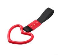 Unico anello elettrostatico a forma di cuore per auto migliora lo stile e la sicurezza del veicolo (nero + rosso)