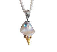 Unico Braccio d'uovo Collana di Perline Catena Gioielli di Rame Lunghezza Regolabile Per L'Usura Del Giornaliero E Le Parti, Taglia unica, come descritto, come descritto