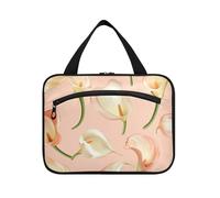 Unico Calla Lily Peach Hanging Mens Travel Bag con gancio, Designer Pieghevole Cura della Pelle Borsa per la mamma Organizzatore di viaggio de maquillaje para L
