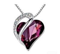 Unico collo HeFor Art con gemma scintillante DetFor Ails per un tocco di culo ClFor (rosso e viola)