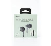 Unico Cuffie con cavo grigio da 1,2 m con pulsante di risposta del telefono del volume