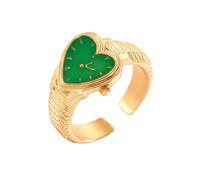 Unico geometrico regolabile a forma di cuore apertura elegante accattivante gioielli da dito per amore retrò quotidiano, Misura unica, come descritto, come descritto