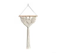 Unico motivo pipistrello macramè da appendere alla parete per decorazioni stagionali della casa e celebrazioni (questa è la figura beige corta)