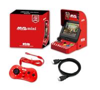 UNICO MVS Mini Arcade e set di Controller Rossi [Cavo HDMI Incluso], Precaricati con 45 Giochi SNK con Licenza Ufficiale, Including The King of Fighters etc., Regali per Adulti e Bambini