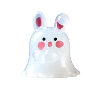 Unico Ornamento animali di Halloween Mini figurine in miniatura carine in resina Decorazioni per piccoli giardini per riempitivi sacchetti feste di Indoor Outdoor Party (White, 2. 5x2. 8cm)