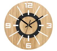 Unico orologio da parete in legno 30 cm con display analogico per stile casa vin