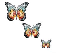 Unico pezzo d'arte in metallo farfalla per la decorazione di casa e giardino illumina le aree interne ed esterne (25 x 36 cm)