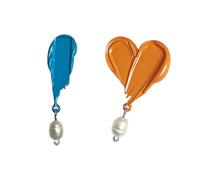 Unico Pittura A Olio Touch Orecchini Giovani Accessori Di Moda Per Il Fascino Per Gli Abiti Di Quotidiano Evento Sociale Colorati Orecchini Spiegazione, Taglia unica, come descritto