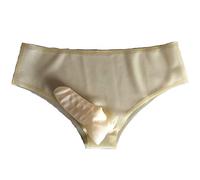 Unico Sexy Uomo In Gomma Lattice Slip Biancheria Intima Mutandine Uova BB90 (XL, Trasparente)