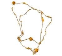 Unico zucca sfera disegni collana moderna a righe zucca perline per le donne alla ricerca di accessori distintivi maglione fatto a mano