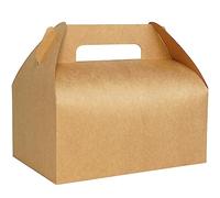 UnicoPak 30 scatole regalo grandi con manici, 9 x 6 x 6 cm, scatole regalo con manici, scatole da forno per uso alimentare, scatole di carta per il pranzo, per compleanni, matrimoni, feste, picnic,